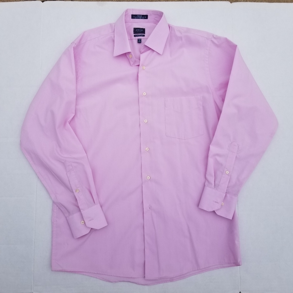Arrow light pink dress shirt 15.5 33/33